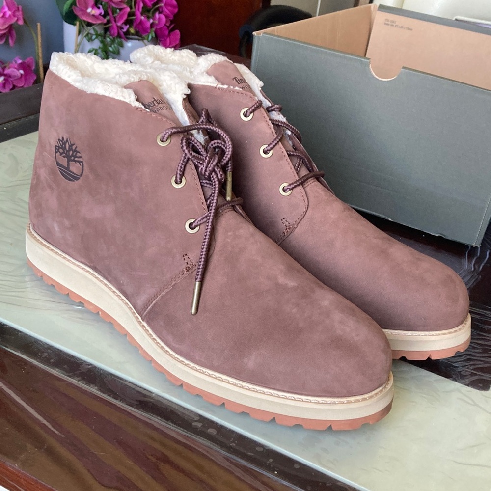 Timberland Mauve Suede Ankle Boots